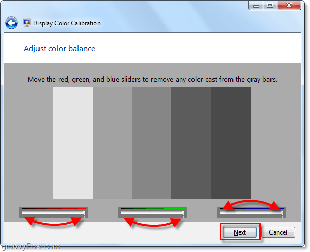 Windows 7: n näytön värin kalibrointi dccw.exe-sovelluksella
