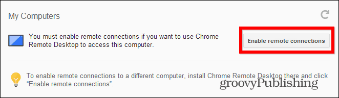 Chromen etäpöytätietokone aloita