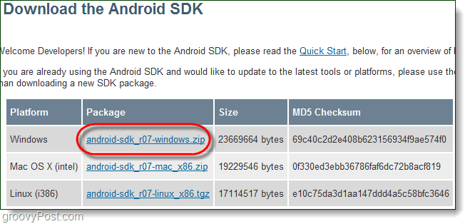 Lataa Android SDk
