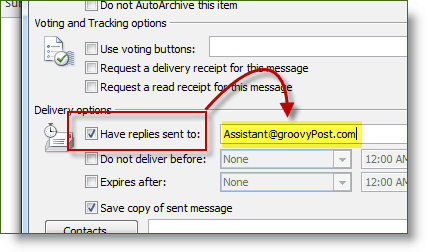 Valitse vastausvalintaruutu Microsoft Office 2010: ssä