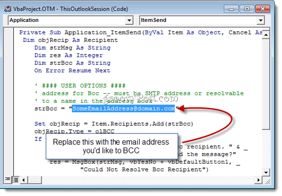 Automaattinen BCC Outlook 2010: n kanssa