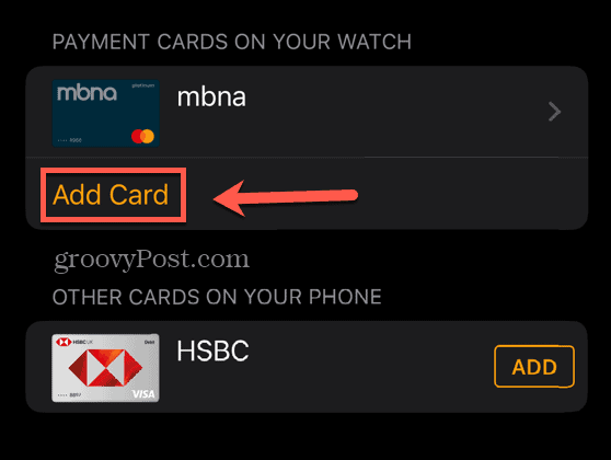 apple pay lisää uusi kortti