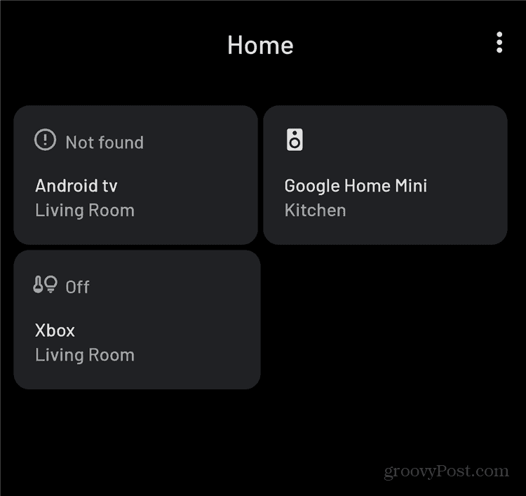 Android Smart Home ohjaa päälaitetta