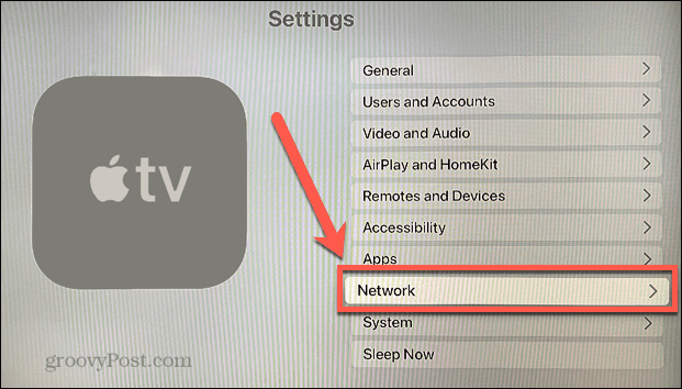 Apple TV -verkkovalikko