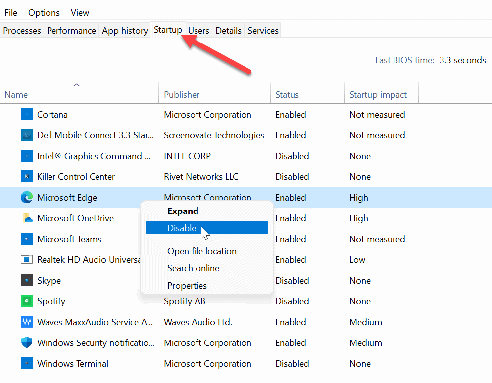 poista käynnistyssovellusten tehtävänhallinta käytöstä Windows 11