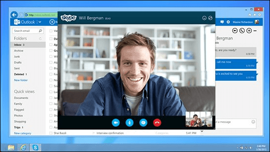 Skype nyt saatavana Outlook.com-sähköpostin kautta