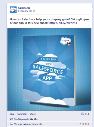 Salesforce-Facebook-mainos