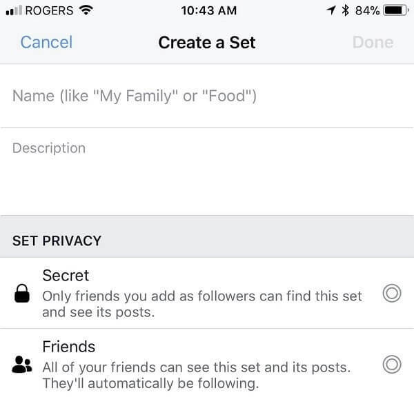 Facebook näyttää antavan käyttäjille mahdollisuuden valita mukautettu kohde viesteille, linkeille, videoille ja muulle henkilökohtaisella aikajanalla. 