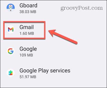 Android gmail -sovellus