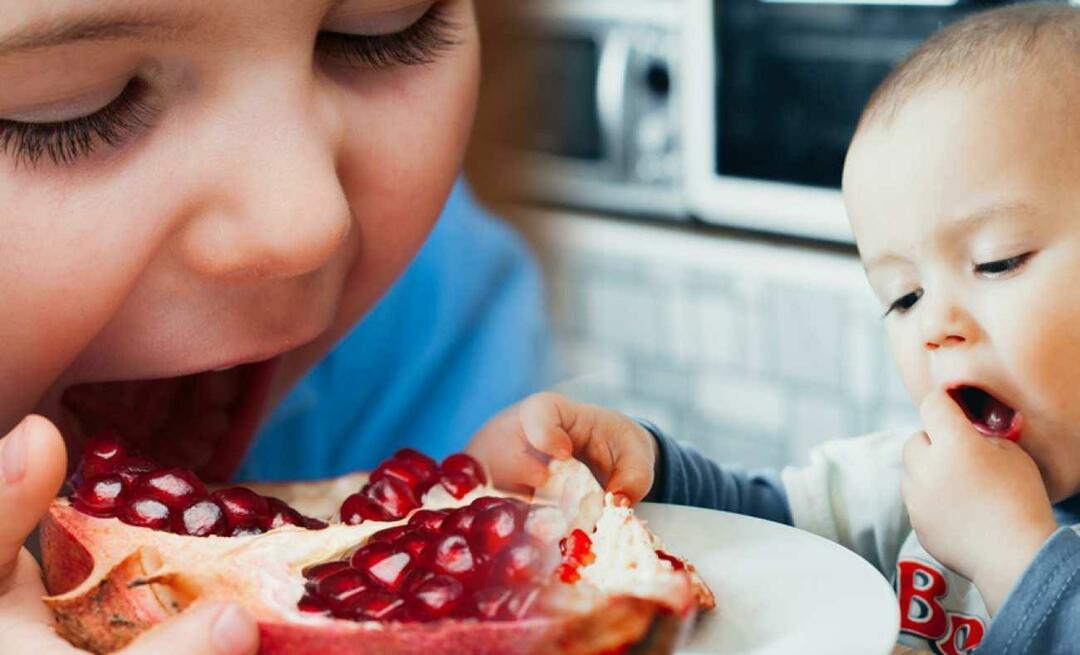 Missä kuussa granaattiomena annetaan vauvoille? Aiheuttaako granaattiomena kaasua vauvassa? Mitä hyötyä granaattiomenasta on?