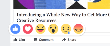 Facebook-reaktiot vaikuttavat sisältösi sijoitukseen hieman enemmän kuin tykkäykset.