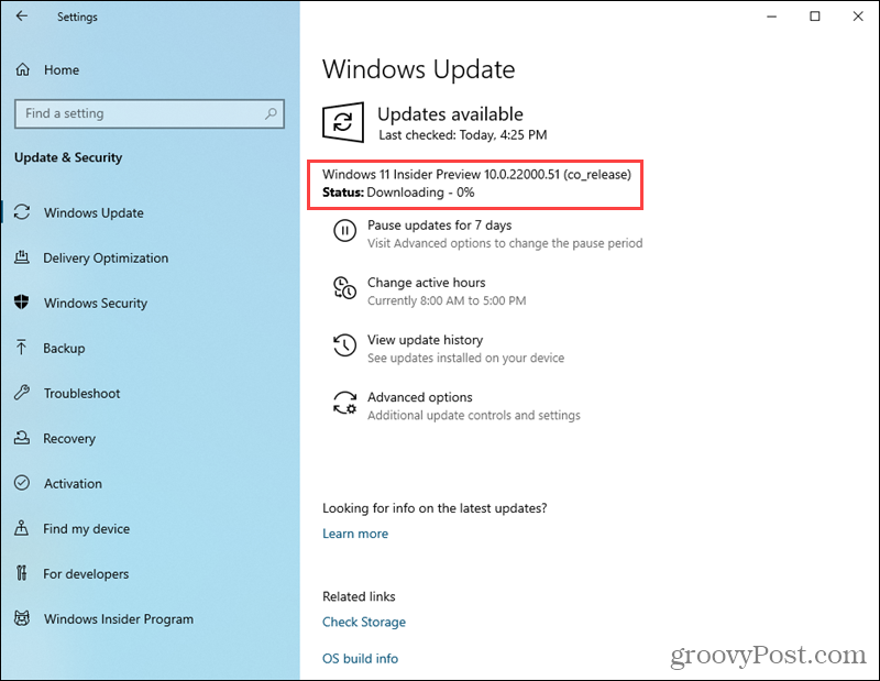 Windows 11 Preview -koontiversion lataus