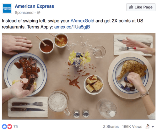 american express facebook -video