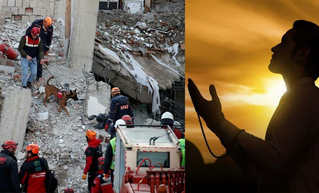 Mitä rukouksia pidetään niiden puolesta, jotka ovat maanjäristyksen raunioiden alla?
