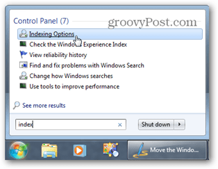 Windows 7 Käynnistä-valikon haku