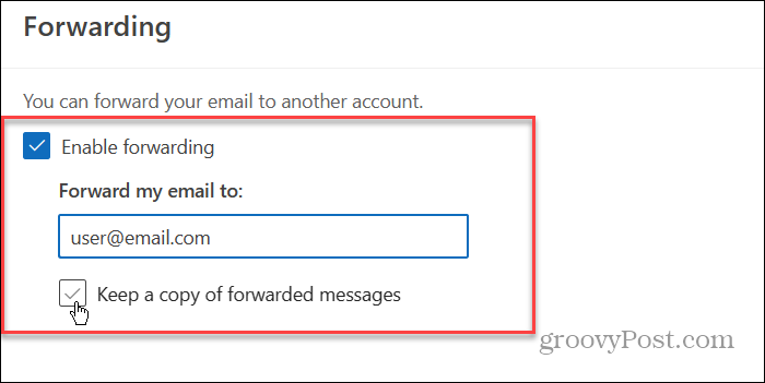 Lähetä sähköposti automaattisesti eteenpäin 
