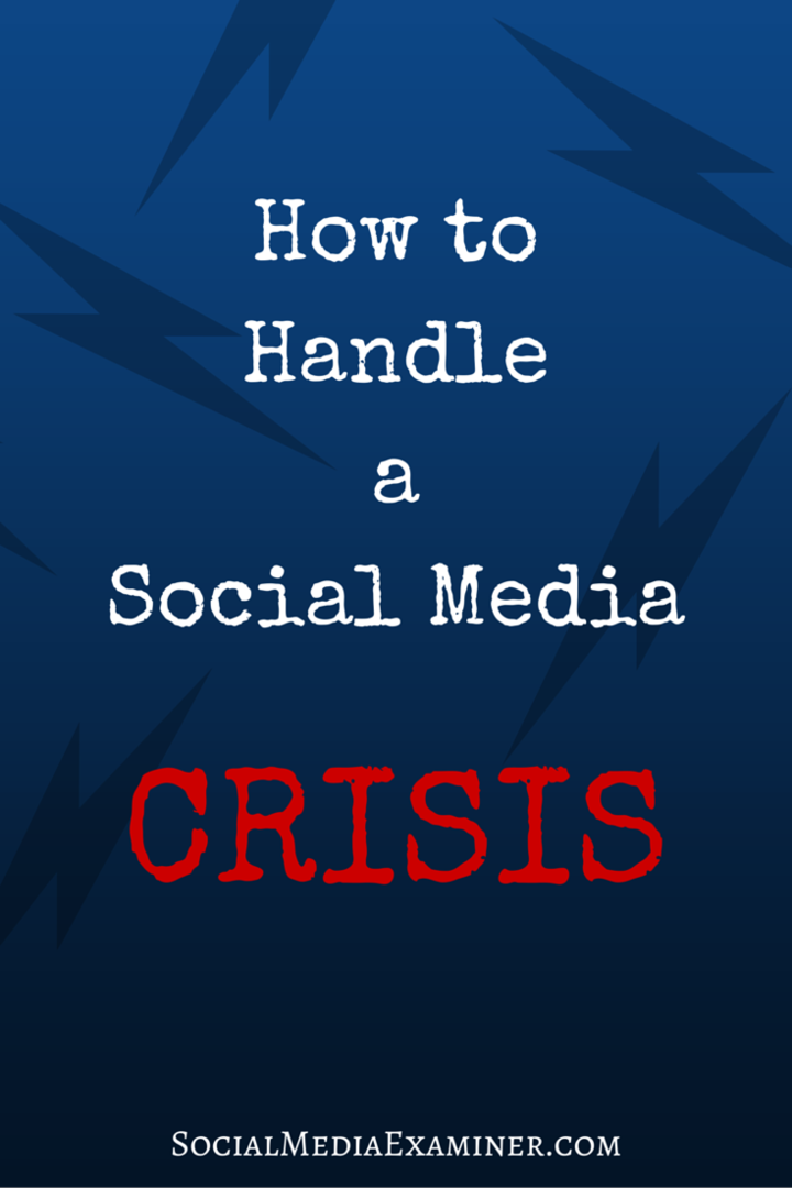 miten käsitellä sosiaalisen median kriisiä
