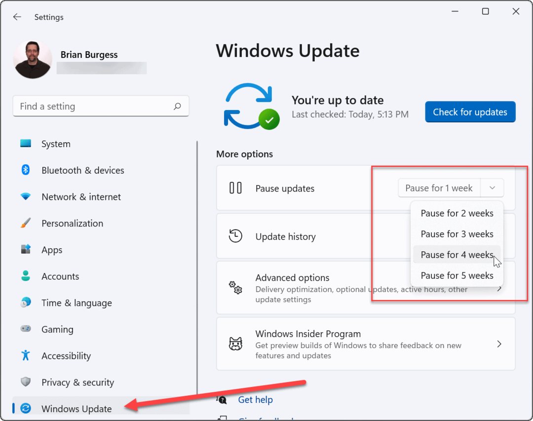 Uusi viikko Keskeytä Windows 11 -päivitys