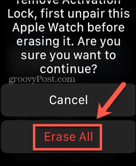 Apple Watch poistaa kaikki