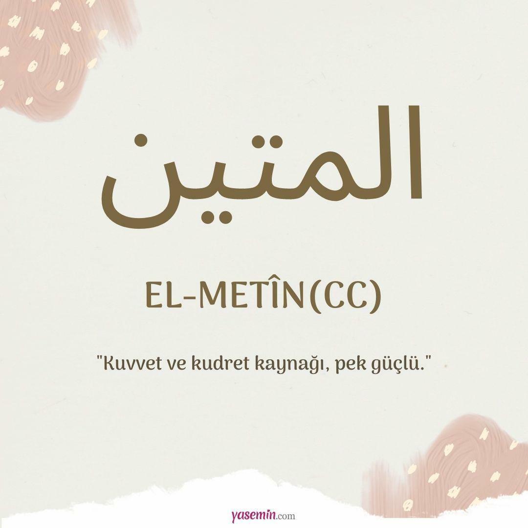 Mitä al-Metin (cc) tarkoittaa?
