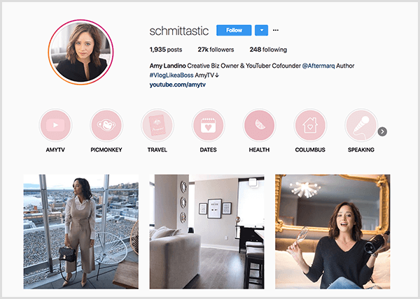 Amy Landinon Instagram-profiili käyttää kahvaa schmittastic. Hänen Instagram-profiilinsa kohokohdat ovat AmyTV, Picmonkey, Travel, Dates, Health, Columbus ja Speaking. Kuvissa on kuvia Amystä.