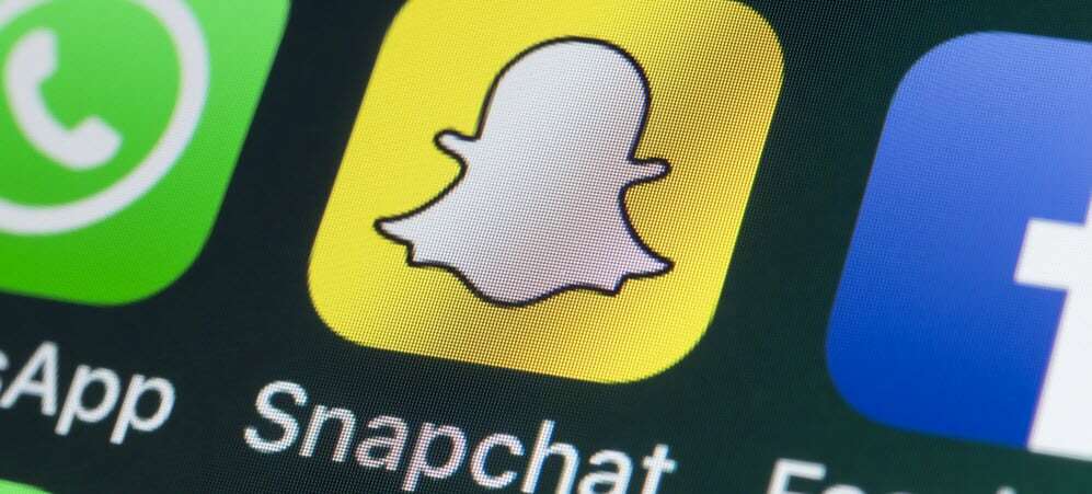 Snapchat-logo mobiilissa