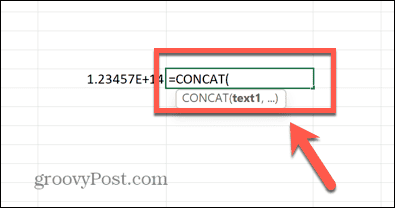 excel concat -funktio