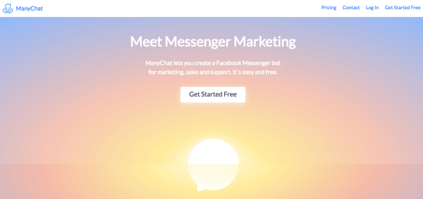 ManyChat on vaihtoehto todistaa asiakaspalvelu Messenger-chat-robottien kautta.