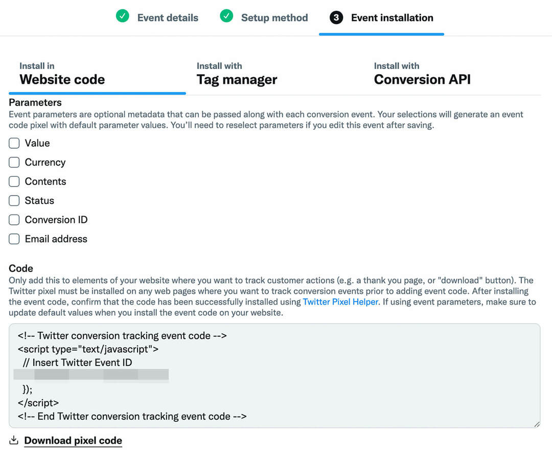 kuinka-to-install-conversion-events-using-twitter-pixel-define-event-with-code-choose-parameters-example-10