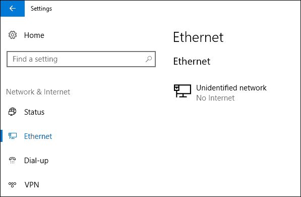 Windows 10, Ethernet, mitattu yhteys, Luojien päivitys, Käyttöjärjestelmä