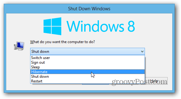 Sammuta Windows 8 -työpöytä