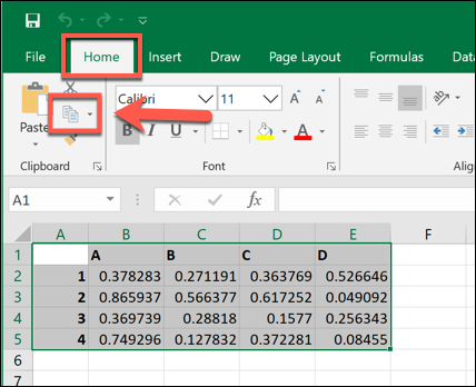 Kopioidaan valitut tiedot Microsoft Excel -sovellukseen