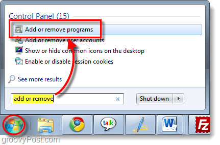 lisätä tai poistaa ohjelmia Windows 7: ssä