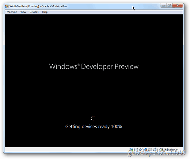 VirtualBox Windows 8: n käynnistysnäyttö asennuksen jälkeen
