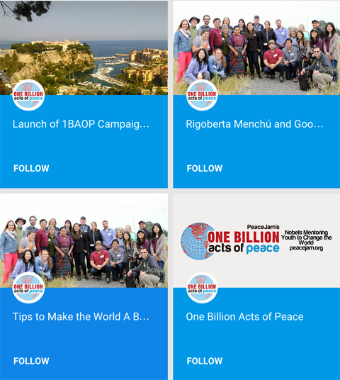 1 miljardi rauhan teko Google + -kokoelmiin