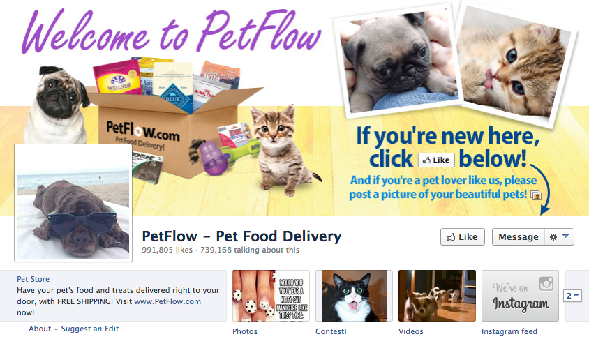 petflow-facebook-sivu