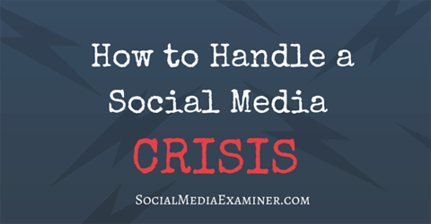 käsittelemään sosiaalisen median kriisiä