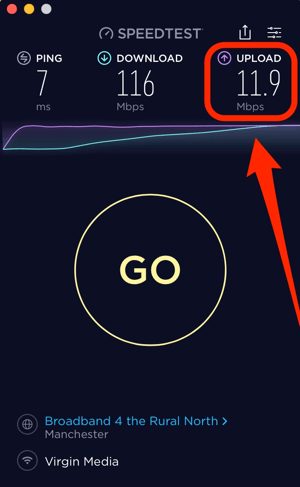 Tarkista Internet-latausnopeutesi Speedtest.netin kaltaisella työkalulla.