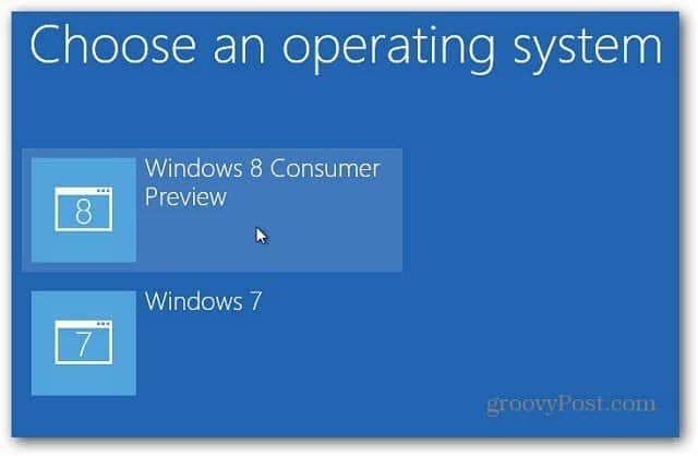 valitse Windows 8