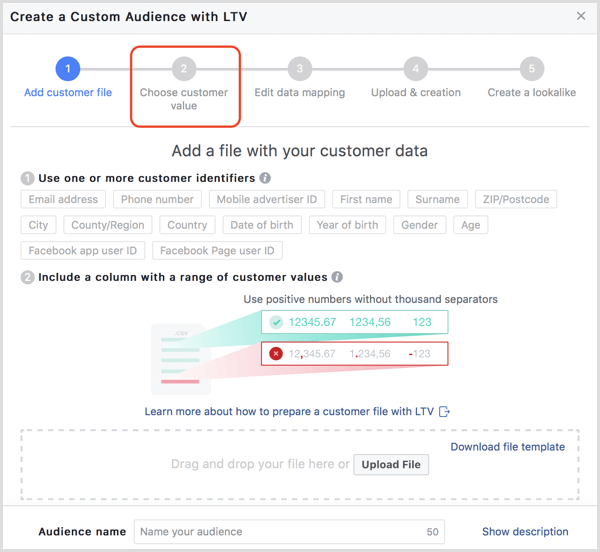 Facebook luo mukautetun yleisön LTV: n avulla