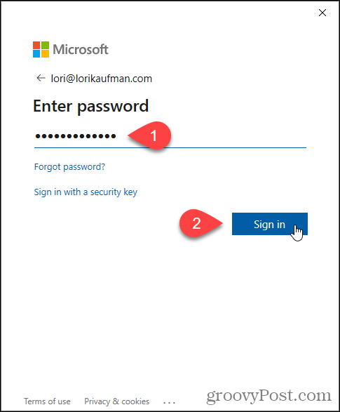 Anna salasana Microsoftin sähköpostiin