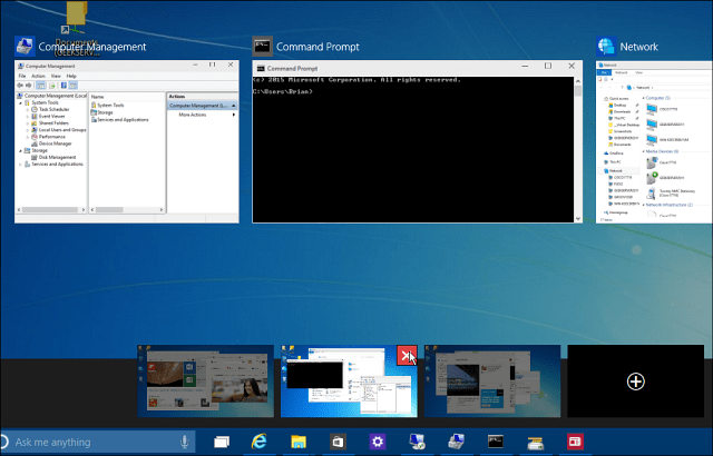 Sulje Windows 10 Virtual Desktop