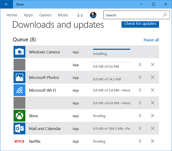 Windows 10 -sovelluksen päivitykset
