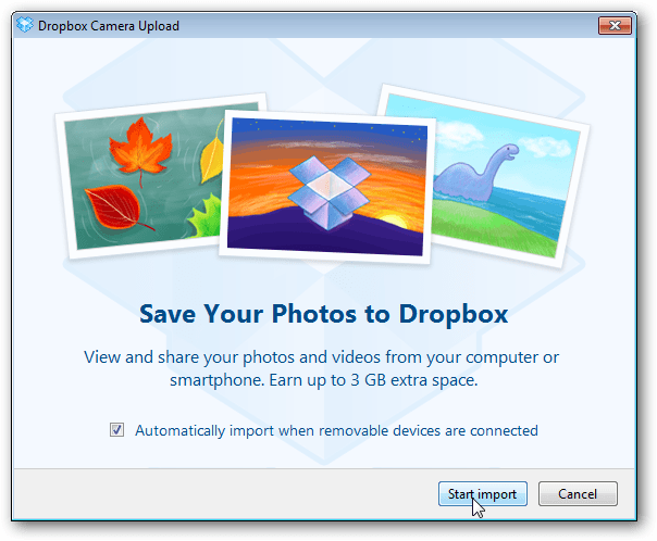 Dropbox tarjoaa 3Gigs vapaata tilaa uuden valokuvasynkronointitoiminnon käyttämistä varten