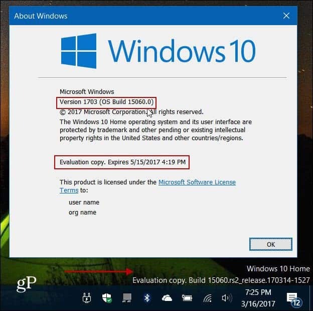 Windows 10 -kehittäjät päivittävät Insider Build 15060 -tietokoneen, joka on saatavana nyt