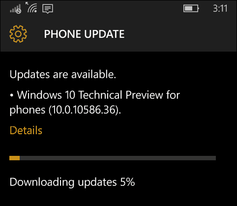 Windows 10 Mobile Insider Build 10586.36 saatavilla nyt