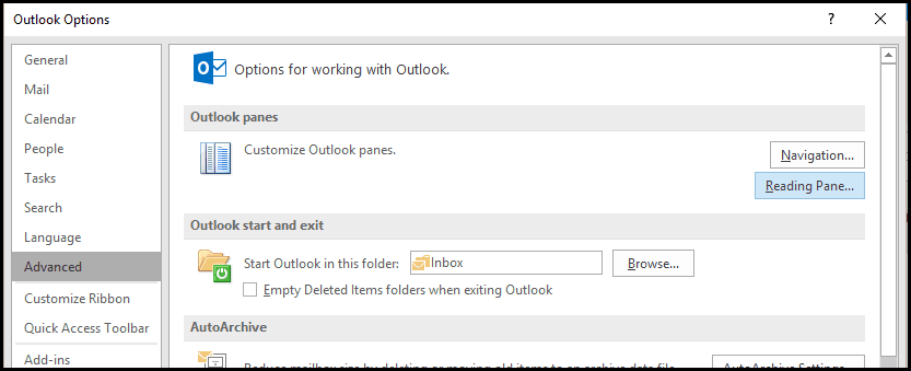 Outlook-lukeminen-ruudussa-optiot