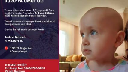 "Toivon Duru!" Hallituksen hyväksymä avustuskampanja käynnistettiin syöpäpotilaalle Duru Eryiğitille