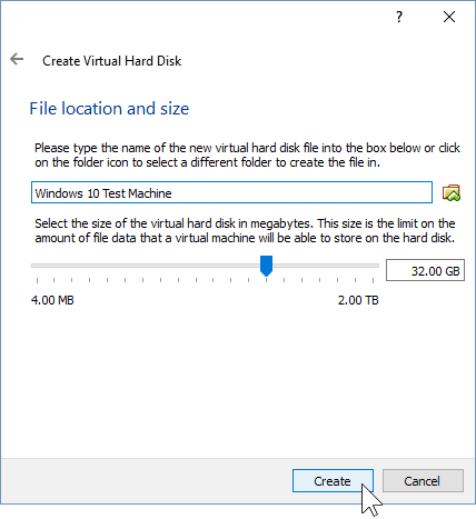 07 Kiintolevyn sijainnin määrittäminen (Windows 10 Install)