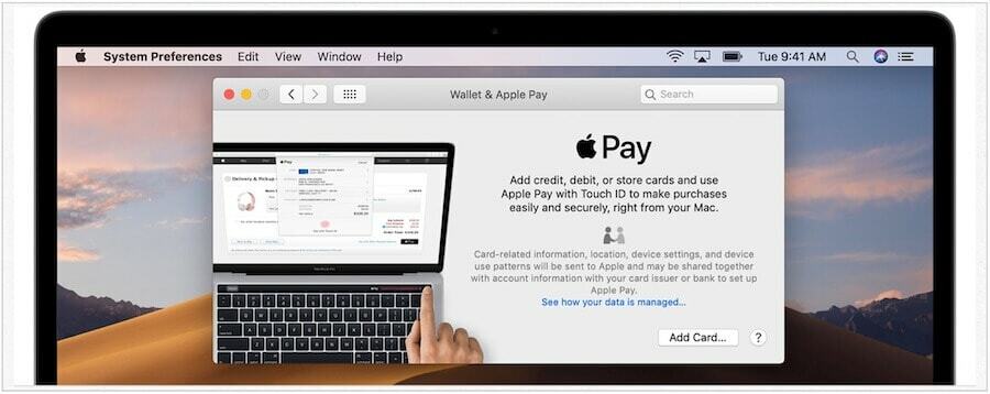 macOS lisää Apple Pay